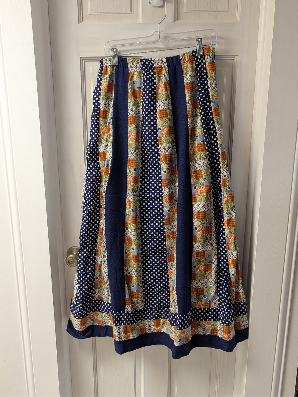 Vintage Chessa Davis Skirt | 70s Patchwork Skirt